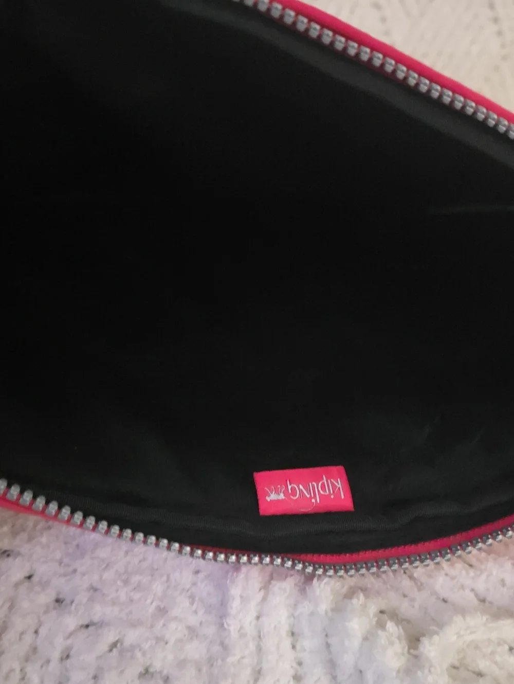 Kipling Hot Pink Laptop Sleeve with Front Pocket